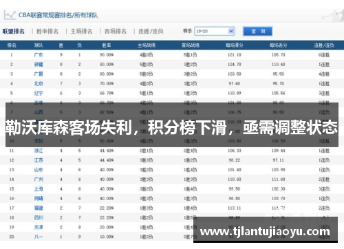 勒沃库森客场失利，积分榜下滑，亟需调整状态